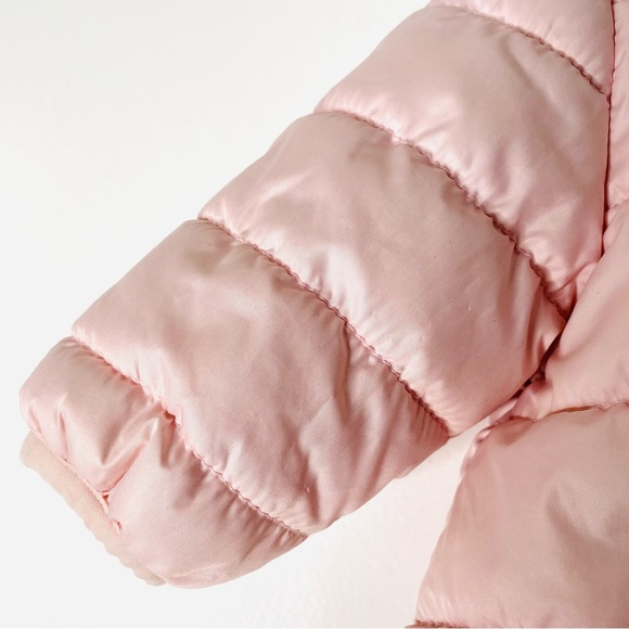 Old Navy Light Pink Puffer Hooded Jacket - Picture 2 of 7
